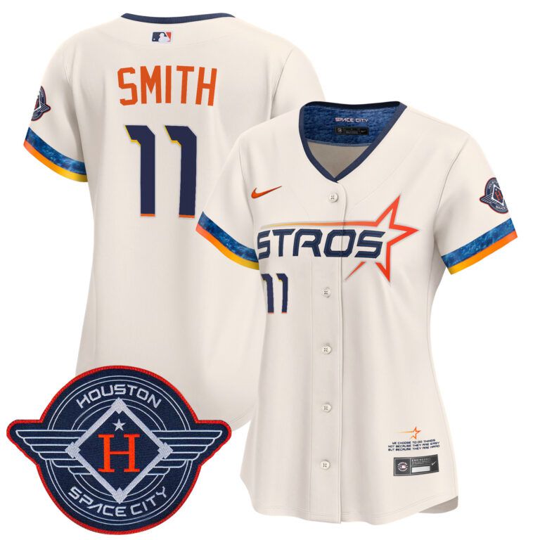 Women Houston Astros #11 Smith cream 2025 City Connect Vapor Limited Stitched Jersey->women mlb jersey->Women Jersey